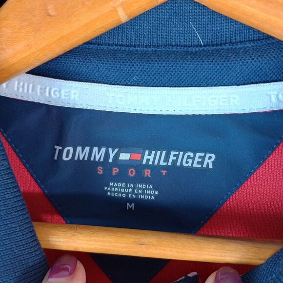 Tommy Hilfiger Sport Retro Look Red Blue Spell Out New Size Medium - Picture 4 of 9